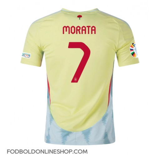 Spanien Alvaro Morata #7 Udebanetrøje EM 2024 Kortærmet